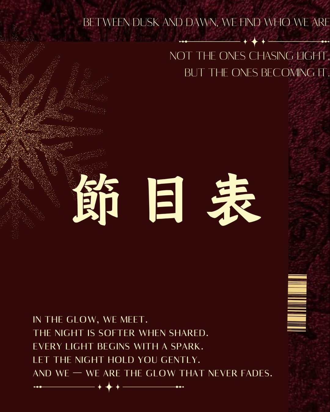 Chasing Light Program Schedule-1